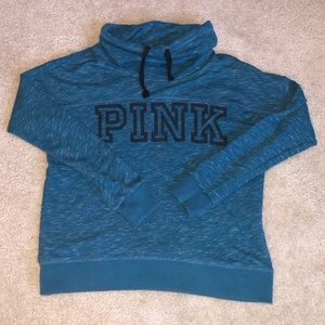 PINK COWL NECK SWEATSHIRT